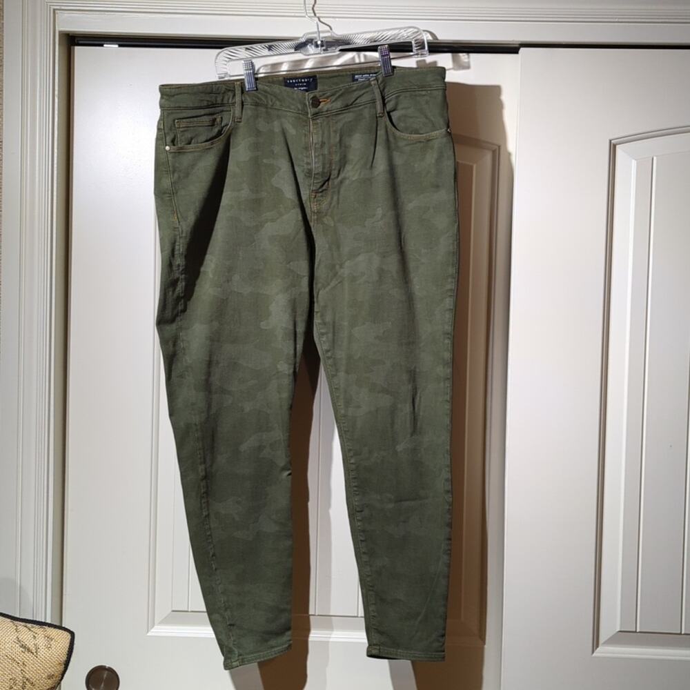 Sanctuary Denim Los Angeles Social Ankle Skinny Camo Jean Plus Size 16W